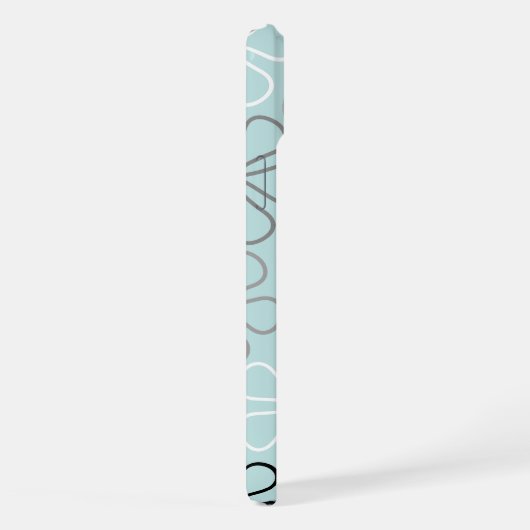 Abstrait Big Flower Outlines BWG+Duck Egg Blue (Côté droit)