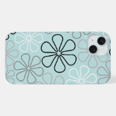 Abstrait Big Flower Outlines BWG+Duck Egg Blue (Verso Horizontal)