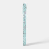 Abstrait Big Flower Outlines BWG+Duck Egg Blue (Côté gauche)