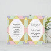 Abstrait bijou tons pâles programme de mariage mod (Debout devant)