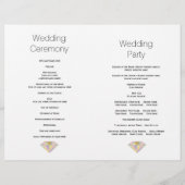 Abstrait bijou tons pâles programme de mariage mod (Dos)