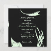 Abstrait Black and Green Music Faire-part de maria (Devant)