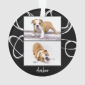 Abstrait Black Dog Photo Collage de Noël Personnal (dos)