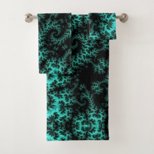 Abstrait Black Green Fractal