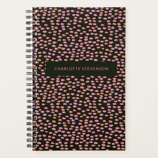 Abstrait Black Rose Dots Glam personnalisé (Devant)