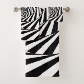 Abstrait Black & White Swirl Spiral Stairway Art (En situation)
