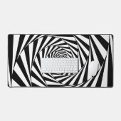Abstrait Black & White Swirl Spiral Stairway Art (Clavier et souris)
