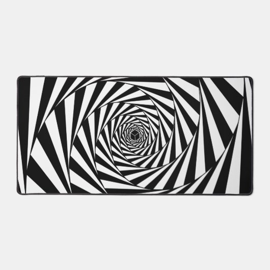 Abstrait Black & White Swirl Spiral Stairway Art (Recto)