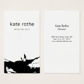 Abstrait blanc noir moderne (Devant & derrière)