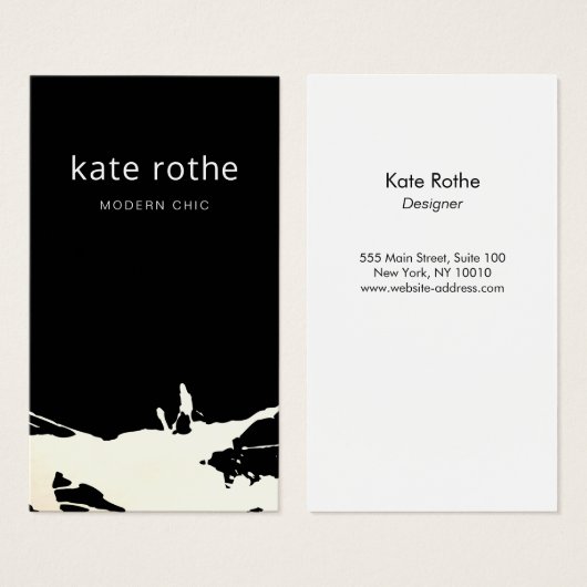 Abstrait blanc noir moderne (Devant & derrière)