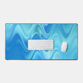 Abstrait Bleu Ondulé (Clavier et souris)