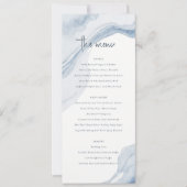 Abstrait Blue Coastal Beach Wedding Programme (Devant)