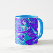Abstrait,_Blue_Silky_Sky,_Blue Combo Coffee Mug (Devant droit)
