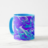 Abstrait,_Blue_Silky_Sky,_Blue Combo Coffee Mug (Devant gauche)