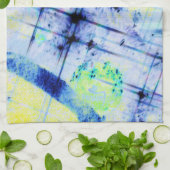 Abstrait Blues Modèle de serviette de cuisine (Plié)