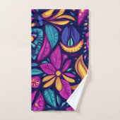 Abstrait bohème floral coloré 1 (Serviette à main)