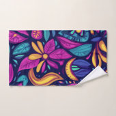 Abstrait bohème floral coloré 1 (Serviette à main)