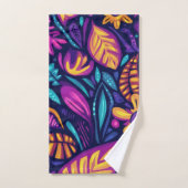 Abstrait bohème floral coloré 12 (Serviette à main)