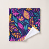 Abstrait bohème floral coloré 12 (Gant de toilette)