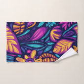 Abstrait bohème floral coloré 12 (Serviette à main)