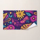 Abstrait bohème floral coloré 5 (Serviette à main)