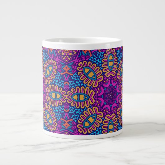 ABSTRAIT BOHO FESTIVE MANDALA MUG (Devant)