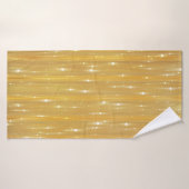 Abstrait brillant doré avec parties scintillant (Serviette de bain)