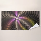 Abstrait brillant Trippy coloré 3D Fractal Art (Serviette de bain)