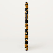 Abstrait Brown et noir Footballs iPhone X Coque (Dos/Droite)