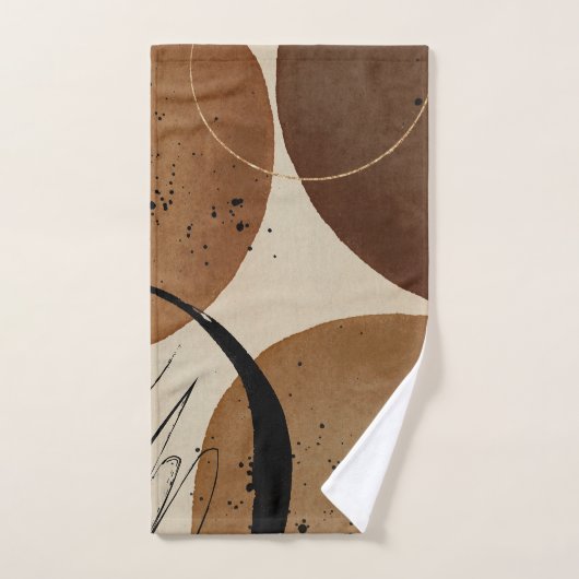 Abstrait Brown minimaliste (Serviette à main)