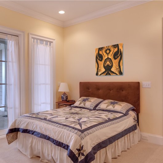 Abstrait Brun Désertique sur Impression sur Toile