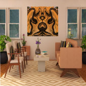 Abstrait Brun Désertique sur Toile Enroulée Imprim