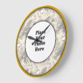 Abstrait cadre fumée Votre horloge murale photo (Angle)