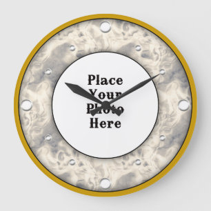 Abstrait cadre fumée Votre horloge murale photo