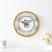 Abstrait cadre fumée Votre horloge murale photo (Maison)