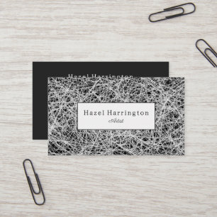 Abstrait Carte de visite artistique noir blanc