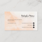 Abstrait Carte de visite orange clair simple (Dos)