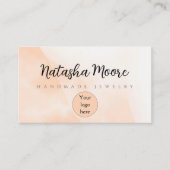 Abstrait Carte de visite orange clair simple (Devant)