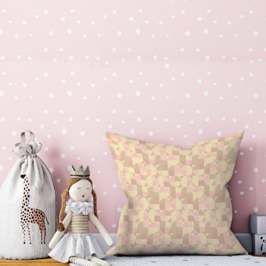 Abstrait cercle beige motif lancer oreiller