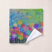 Abstrait champ impressionniste de fleurs (Gant de toilette)