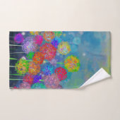 Abstrait champ impressionniste de fleurs (Serviette à main)