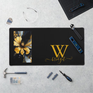 abstrait chic noir floral