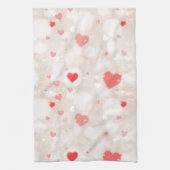 Abstrait Coeurs colorés Motif Serviette de cuisine (Vertical)