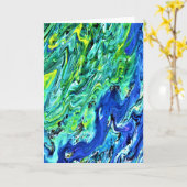 Abstrait Color Study 58, carte (Fleur jaune)