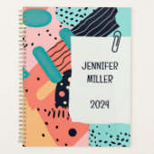 Abstrait coloré funky 80's Memphis style motif (Devant)