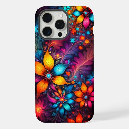 Abstrait coloré, motif de fleurs (Verso)