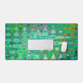 Abstrait Coloré Vert Mosaïque Rétro Ondulée (Clavier et souris)