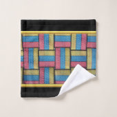 Abstrait contemporain dans le tissage en osier mul (Gant de toilette)