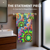 Abstrait contemporain en monogramme multicolore