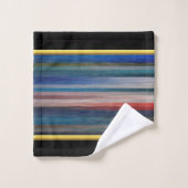 Abstrait contemporain en rouge bleu et marron arge (Gant de toilette)